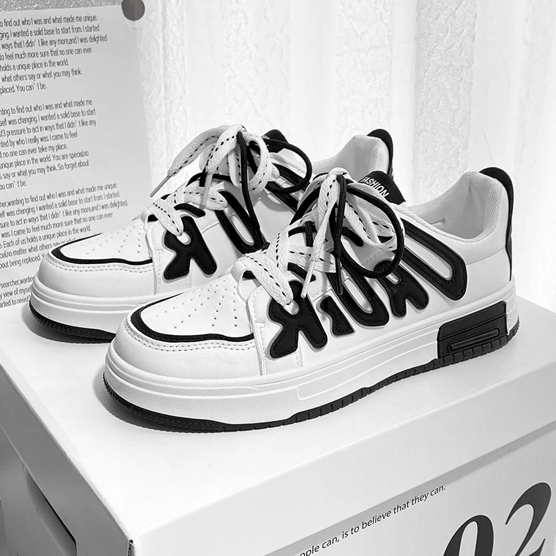 男鞋休闲板鞋百搭运动潮鞋学生潮流小众港风低帮潮鞋2024冬季新款