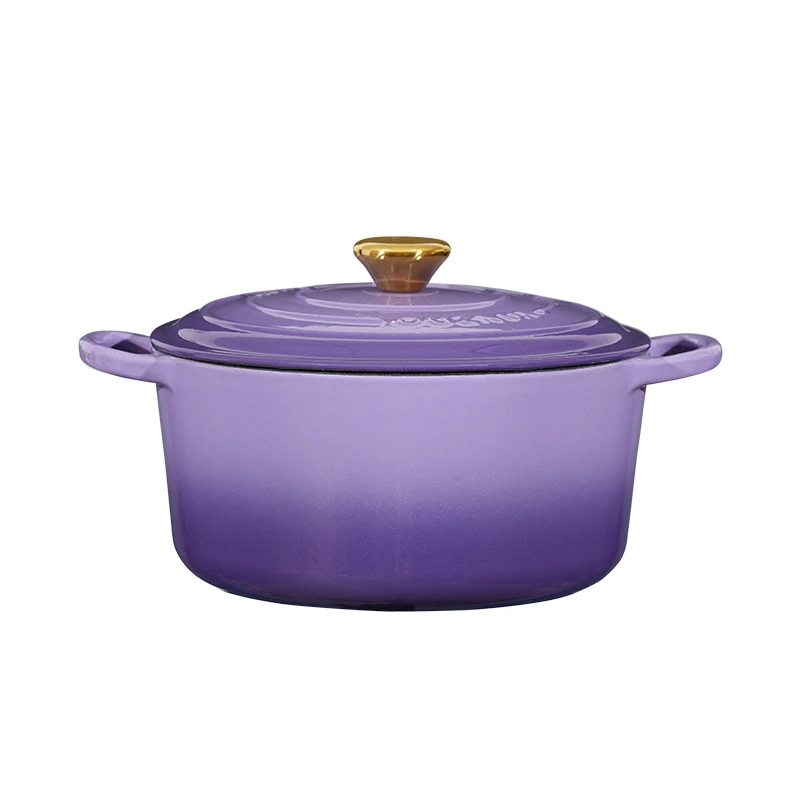 焱造铸铁珐琅锅 24口径马萨系列炖锅汤锅两用电磁炉通用/内白釉