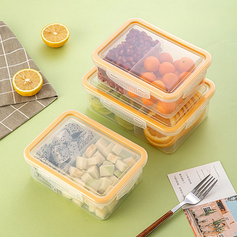 装水果盒小学生便当盒便携分隔儿童外出收纳盒保鲜盒食品级餐盒子