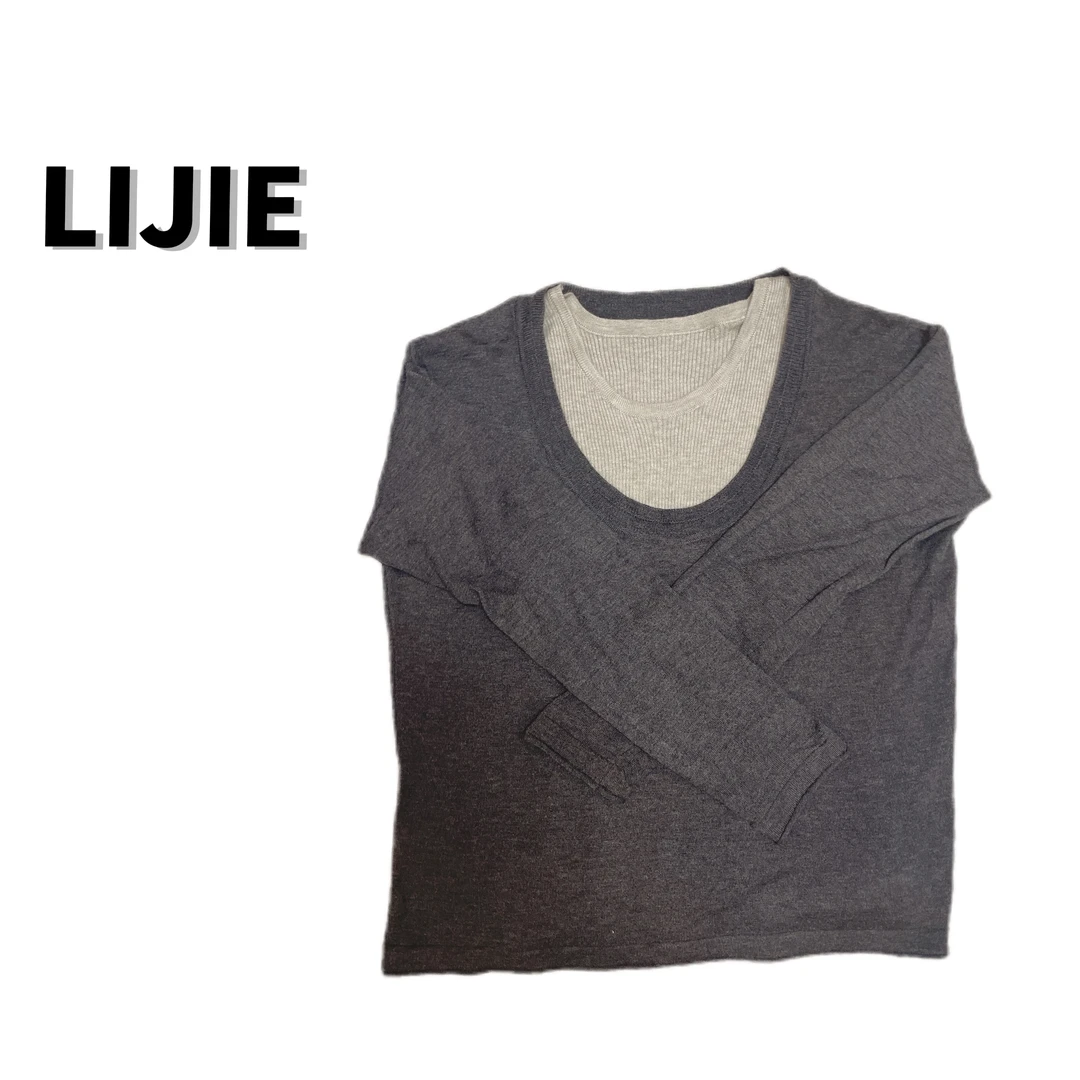 【丽姐家】新款细针织上衣9713漏