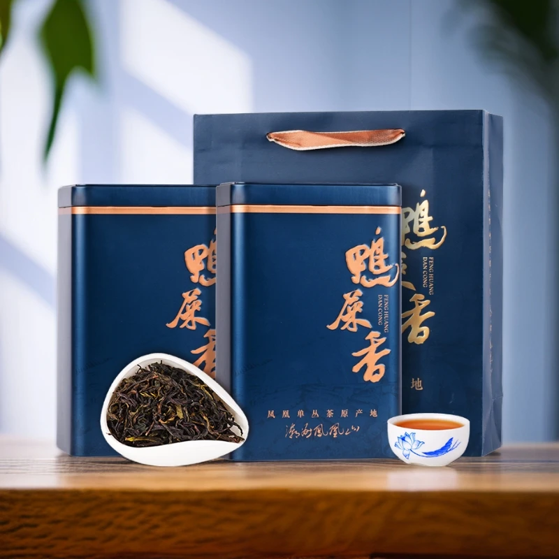 正宗鸭屎香凤凰单枞茶叶凤凰单丛茶潮州工夫茶抽湿乌龙罐装礼盒装