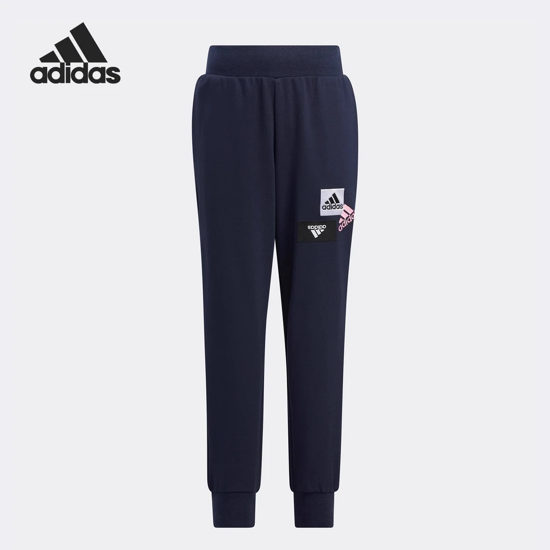 Adidas/阿迪达斯 儿童时尚舒适休闲长裤运动束脚针织长裤 HM5210
