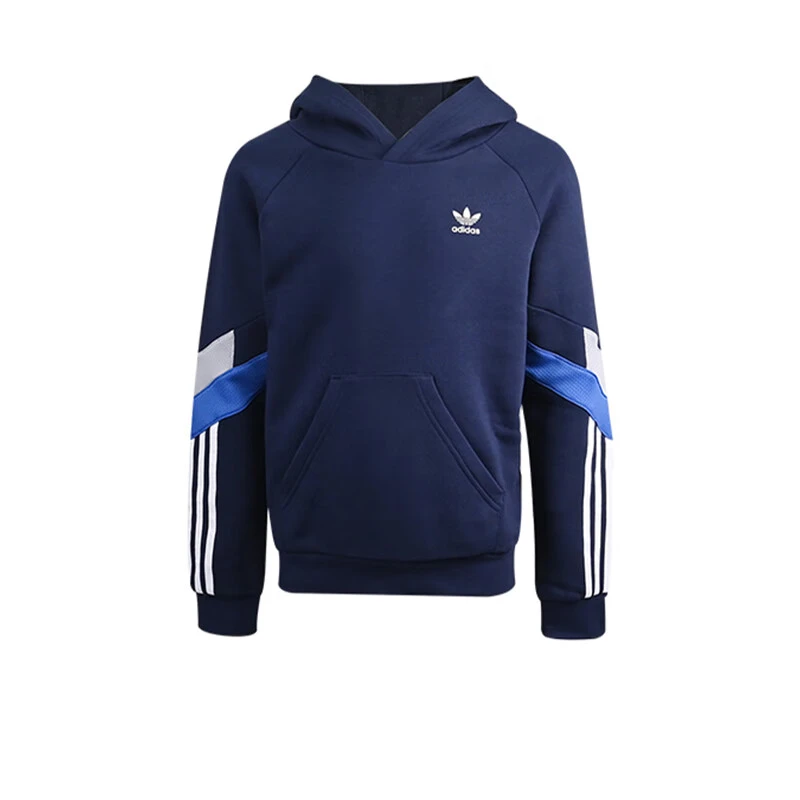 Adidas/阿迪达斯 儿童三叶草运动休闲连帽长袖套头卫衣 HL6882