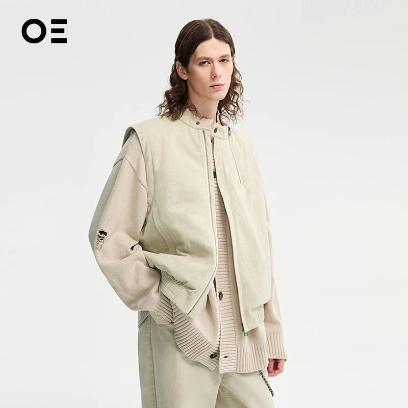 【明星同款】Organic Emotion｜OE轻暖羽绒马甲做旧水洗复古款VE56