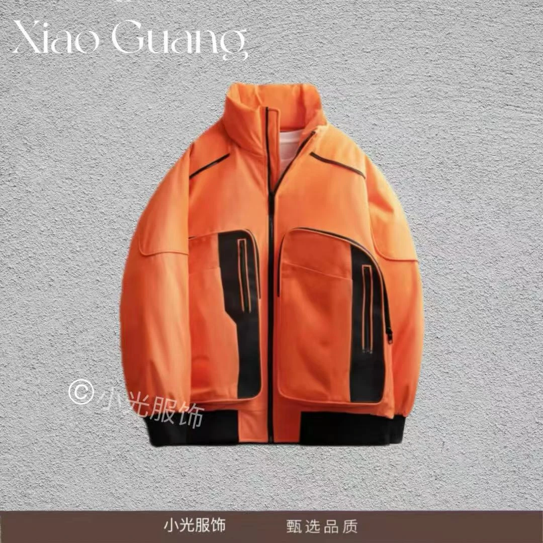 *SY-2301#橘色【红绿灯】冬季新款潮流百搭休闲外套