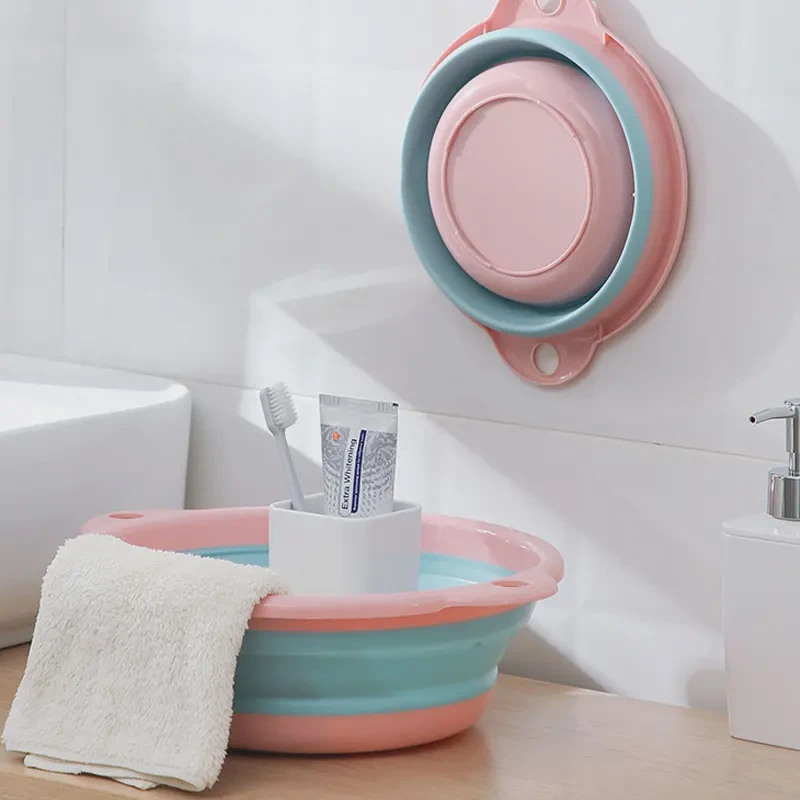 折叠脸盆省空间折叠收纳大号折叠盆洗脸盆便携式学生可折叠加厚CR