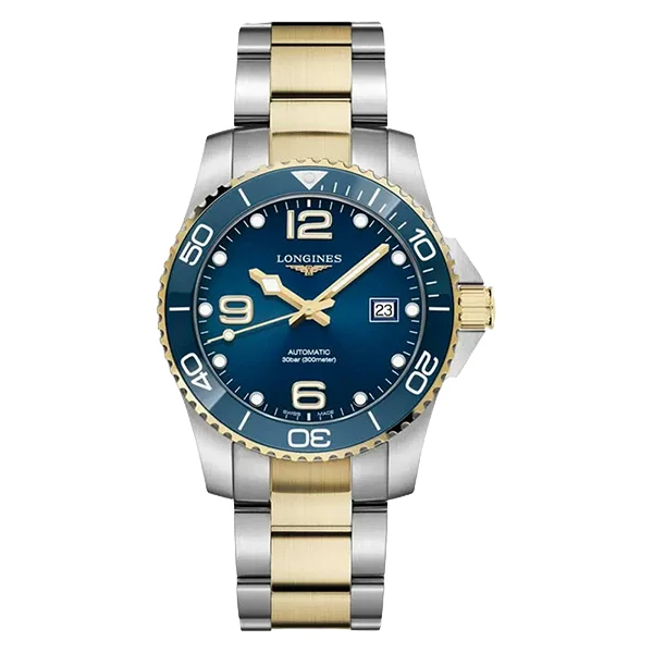 全新未使用 Longines/浪琴 康卡斯间金陶瓷圈潜水机械男表41MM