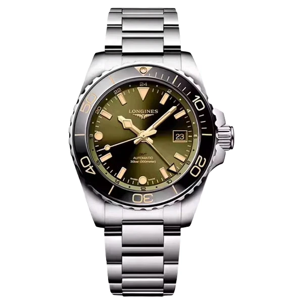 全新未使用 Longines/浪琴 康卡斯300米潜水新款GMT机械男表41MM