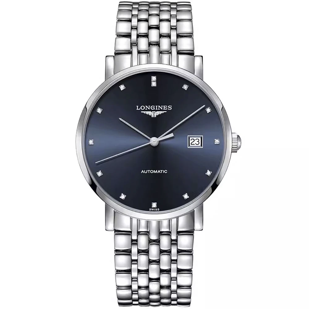 全新未使用 Longines/浪琴 博雅系列时尚镶钻男表 L4.910.4.97.6