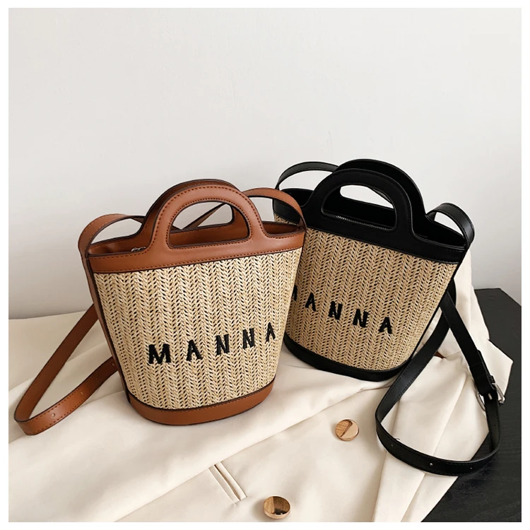 小众夏季草编包包网红洋气百搭韩版单肩包ins休闲时尚斜挎包