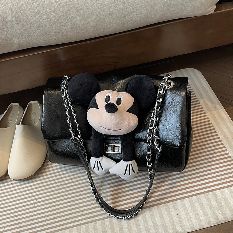 公仔卡通托特包韩版百搭ins时尚单肩包夏季大容量流浪小众斜挎包