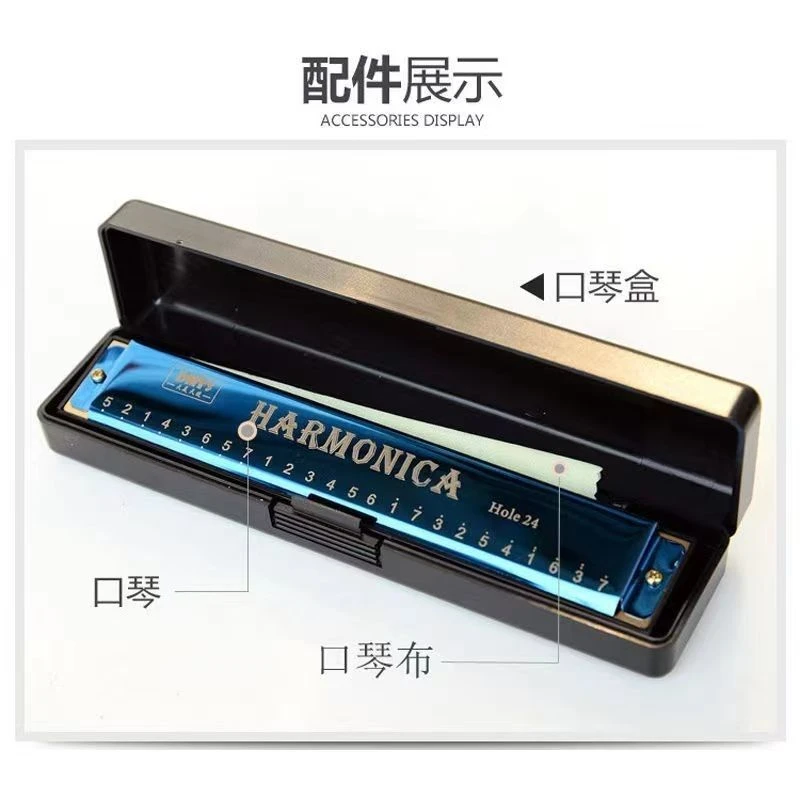 【小扬哥推荐】口琴24孔c调初学者成人儿童口琴初学入门学生自学