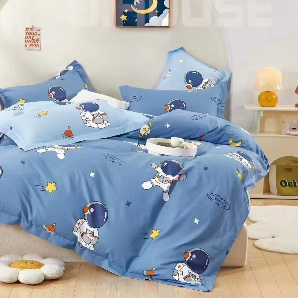 英子家纺-纯棉订制-纯棉高支高密斜纹棉面料-宇宙超人-AB版。