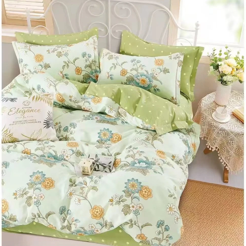 英子家纺-纯棉订制-纯棉高支高密斜纹棉面料-风吹-AB版