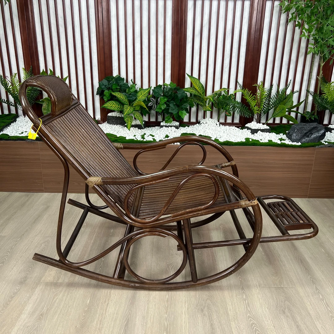 【紫藤云木】天然藤椅摇摇椅家用阳台休闲午睡椅逍遥椅老人乘凉摇椅