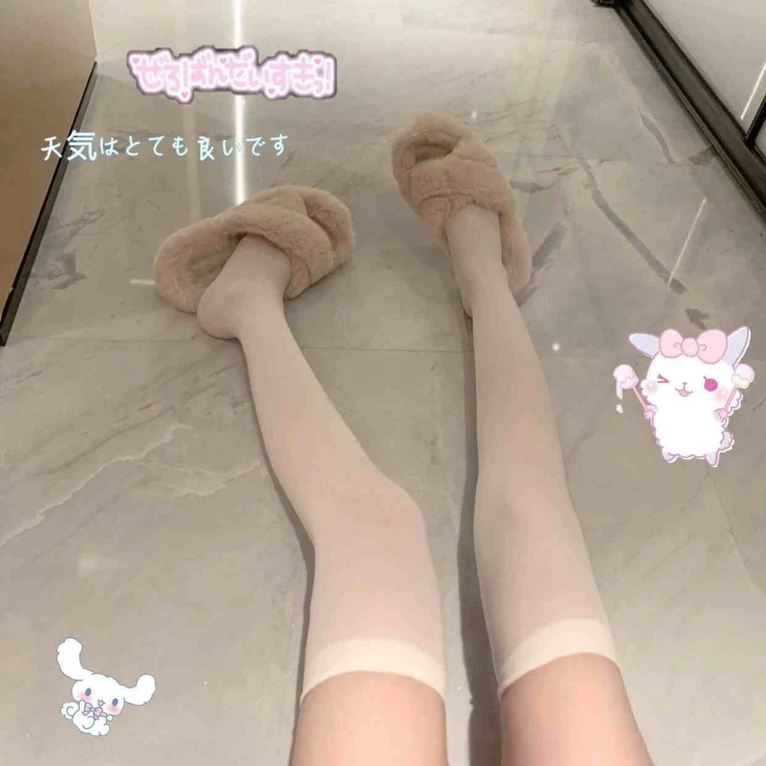 灰色丝袜薄款袜子女春秋中筒袜子简约风