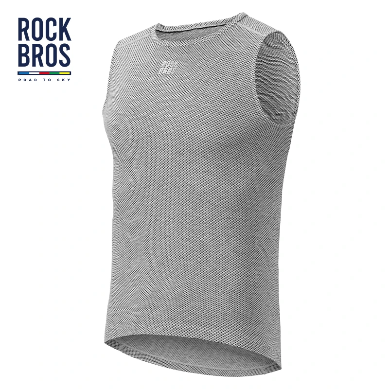 ROCKBROS天路系列美利奴羊毛内搭衣公路车背心运动打底无袖骑行服