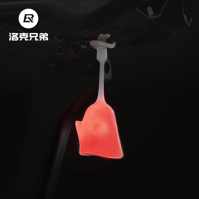 洛克兄弟自行车尾灯typec充电骑行警示夜骑公路山地车个性幽灵灯