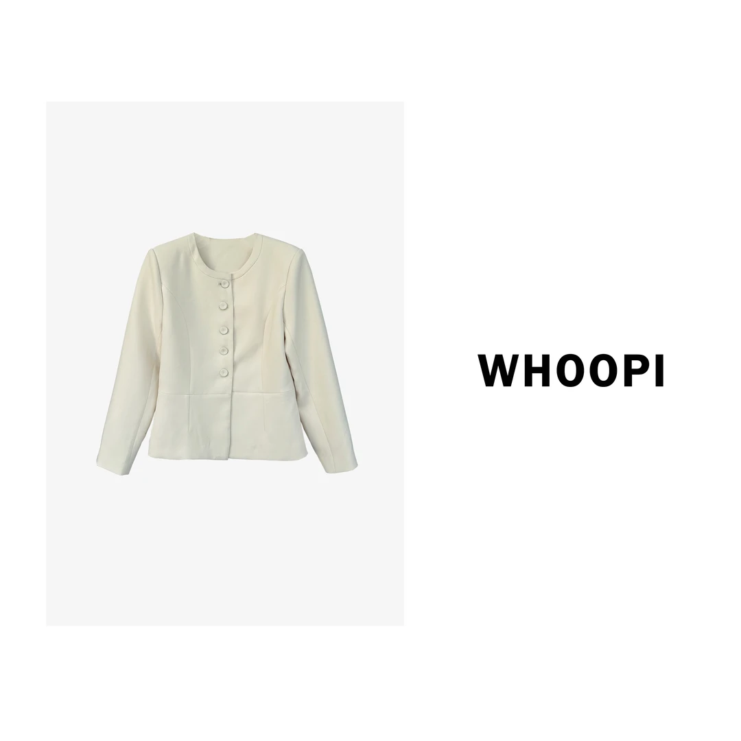 【清】【云雾余温】经典小香圆领西装外套气质时髦西服