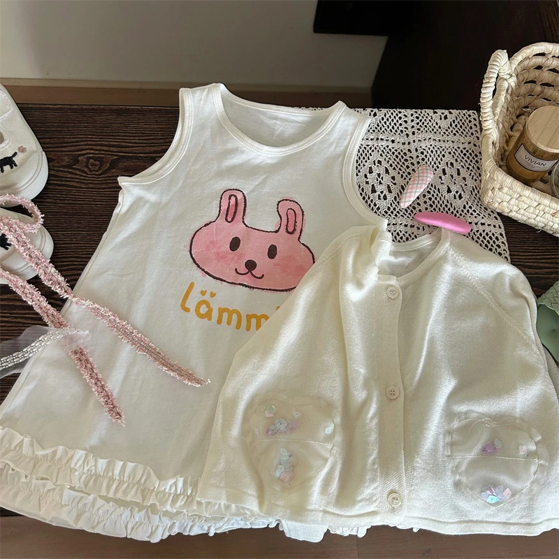 女童背心裙子女宝宝夏季裙子2407和x2980