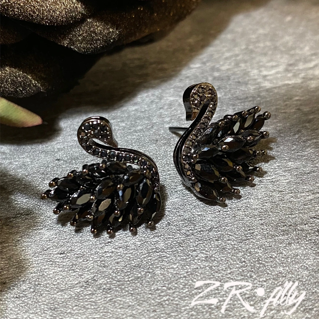 ZR filly 铜合金耳饰 黑色经典ZR99