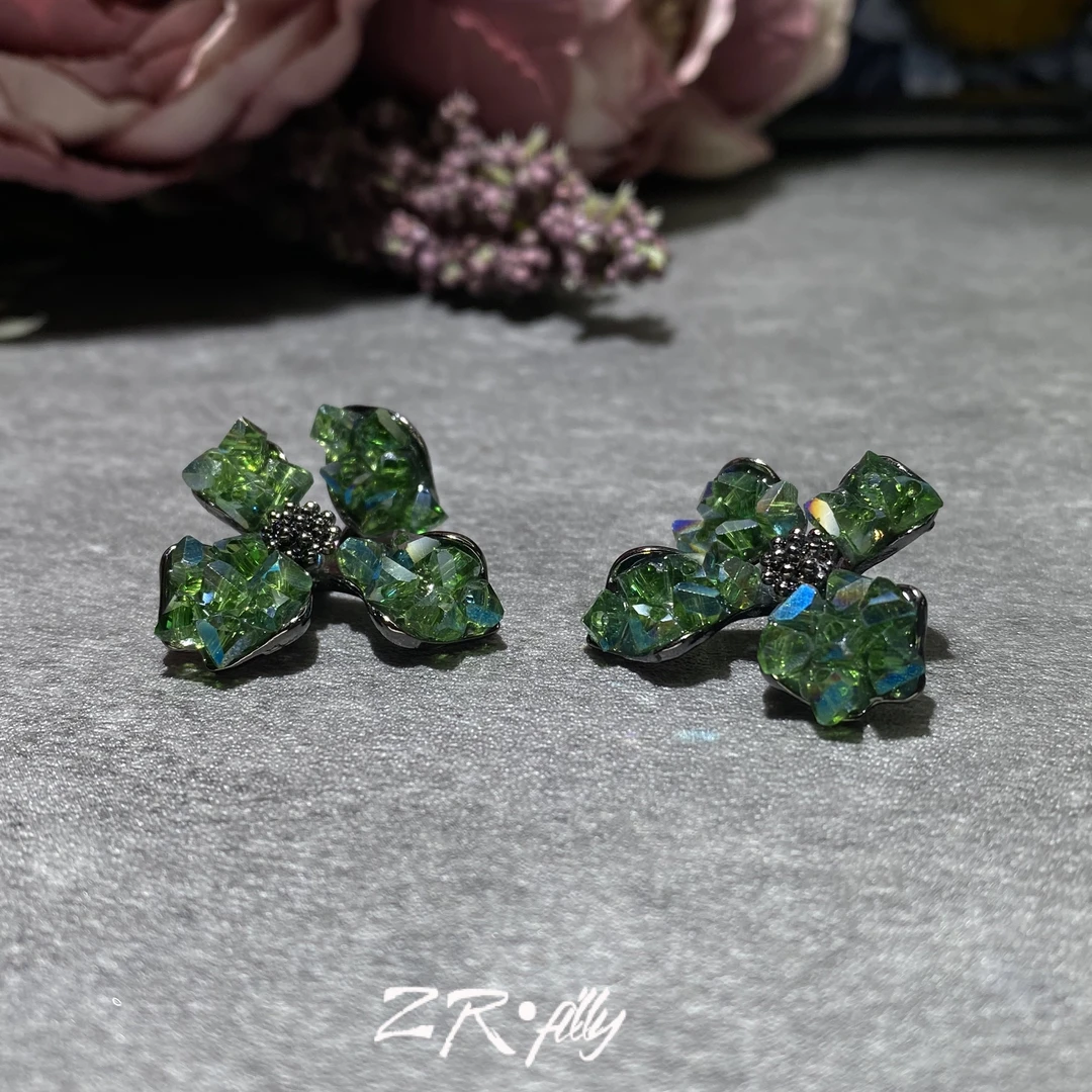 ZR filly 铜合金亚克力耳饰 轻奢2221