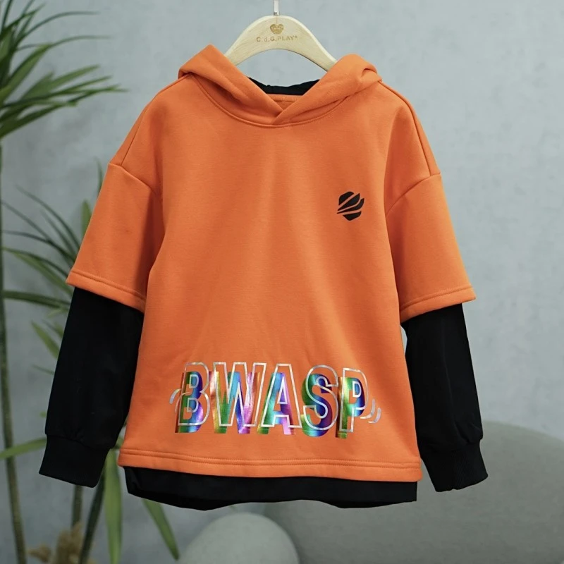 一路童行  A633 大系列 女童装中大童时尚假两件卫衣 631361653