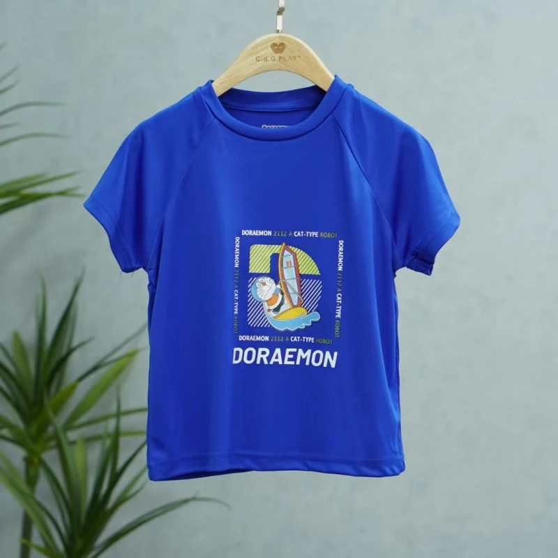 一路童行  A308  童装  哆系列夏装中大童休闲T恤 D9131L096