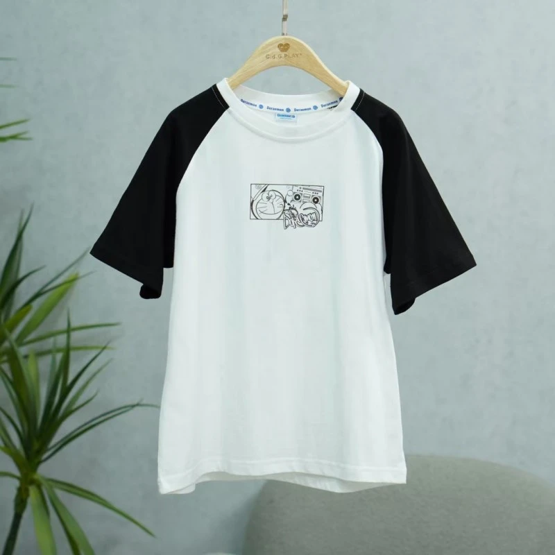 一路童行  A248  童装  哆系列夏装中大童百搭短袖T恤 D91312170