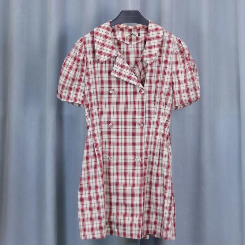 一路童行  R系列 B247  女装  新款时尚格子连衣裙  RX1222805