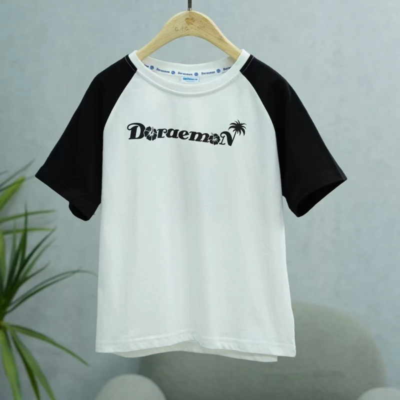 一路童行  A216 童装  新款夏装中大童百搭短袖T恤 D91312169