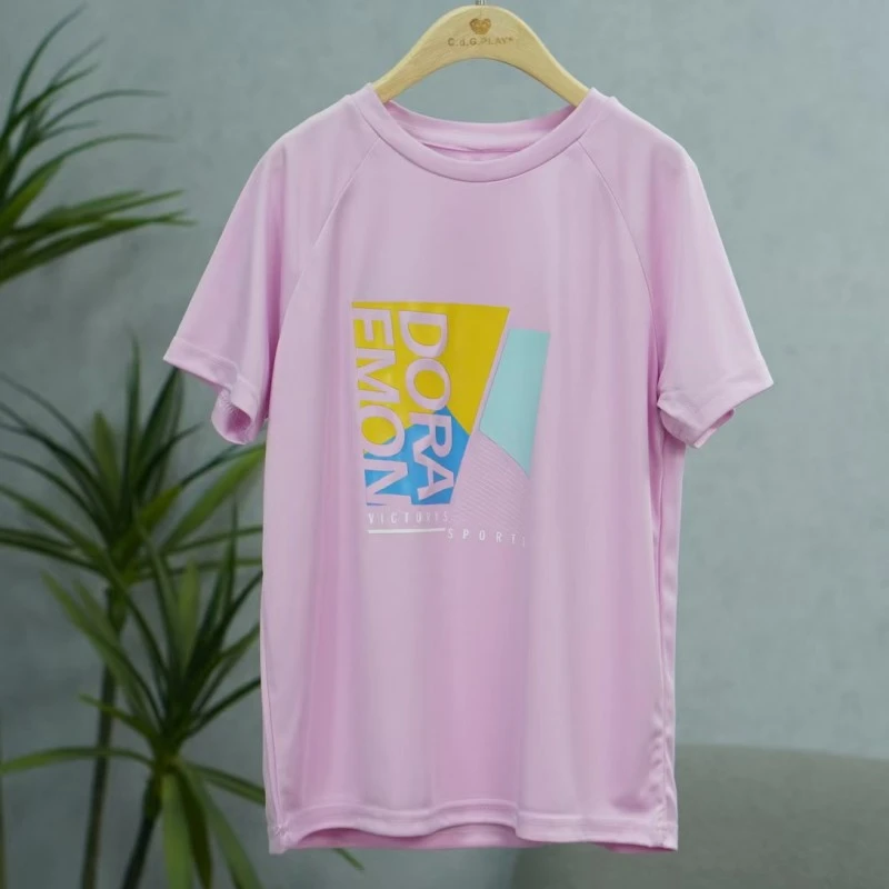 一路童行  A413  童装  哆系列夏装中大童休闲T恤 D9131L038