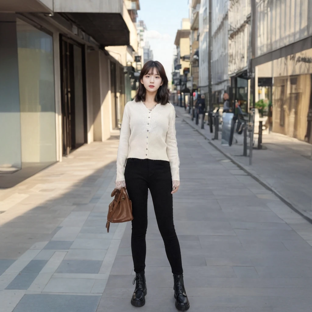 2024冬季新款时尚百搭修身高腰显瘦薄绒保暖牛仔小脚裤