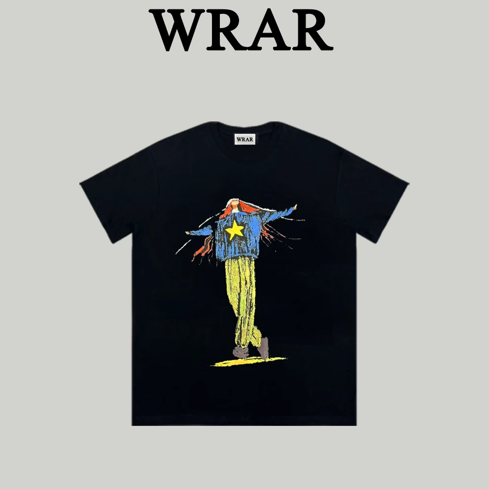 【万众瞩目】新品夏季透气宽松T恤休闲圆领设计师印花黑色春夏3