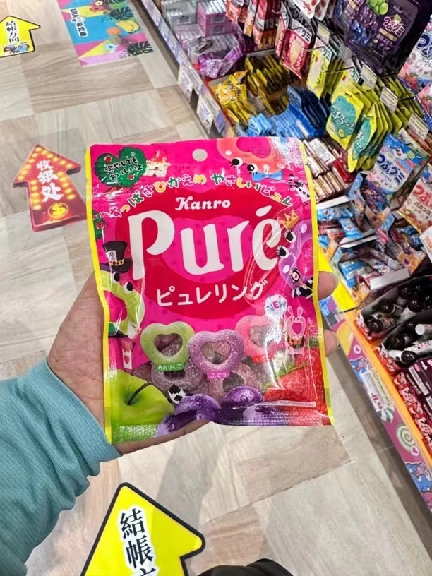 日本DONKI超市水果味软糖芒果特浓白桃牛奶葡萄柚子条