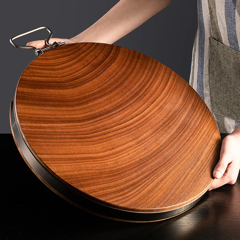 【主播推荐】进口铁木菜板耐砍耐剁案板实木家用菜墩加厚砧板