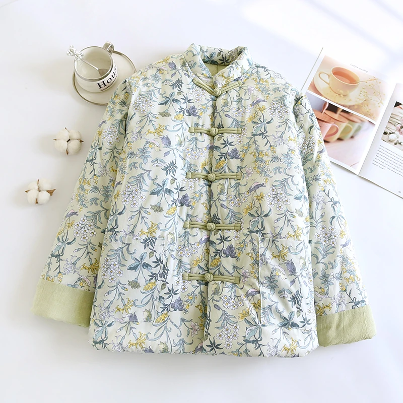 62 加厚手工纯棉花棉袄棉服女中老年妈妈成人冬保暖棉服民族风