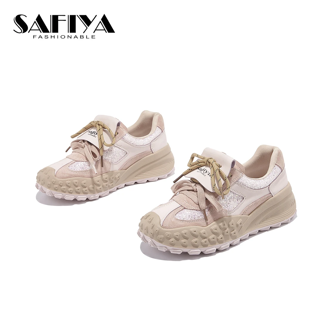 索菲娅Safiya2024新款时尚潮流轻便系带增高厚底鞋女鞋SF43111C91