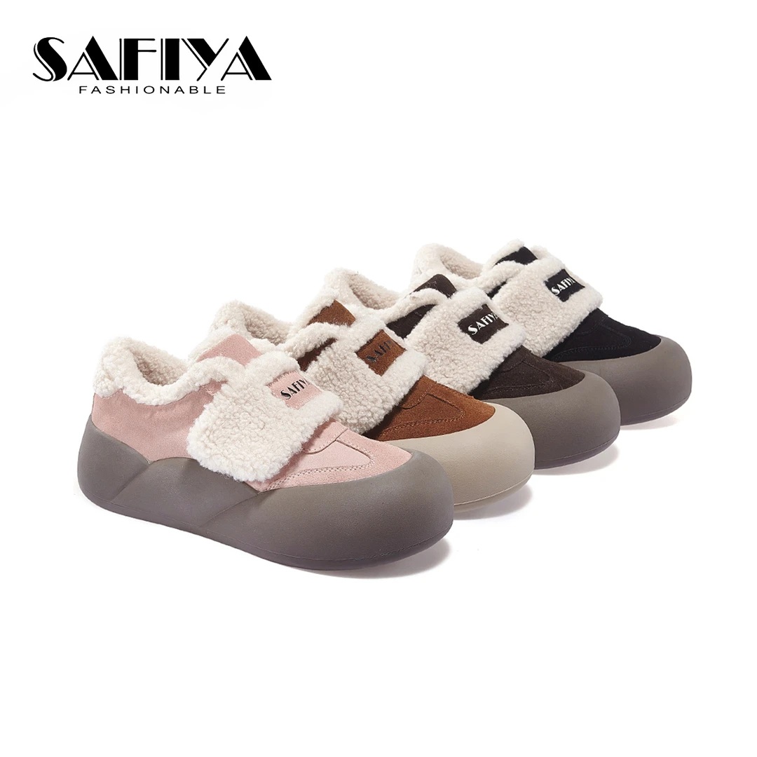 索菲娅Safiya2023冬季新款厚底保暖休闲时尚雪地靴棉鞋SF34118B04