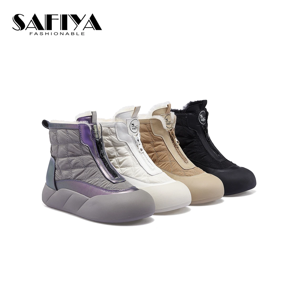 索菲娅Safiya2023冬季新款防水防滑百搭保暖防寒雪地靴SF34118B72