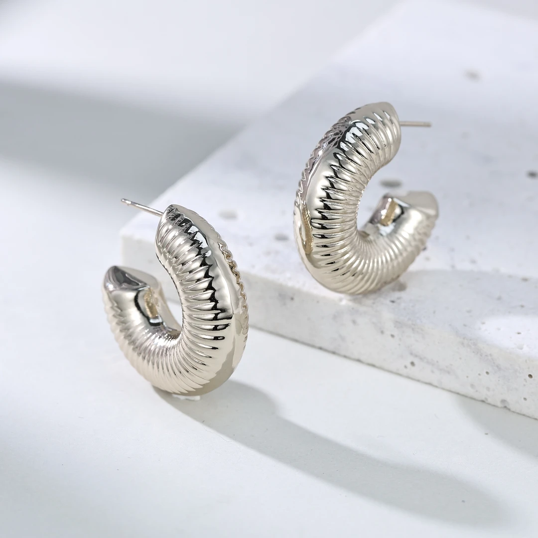 铜合金耳饰 【天外来物】原创极简主义轻奢大号耳饰E138