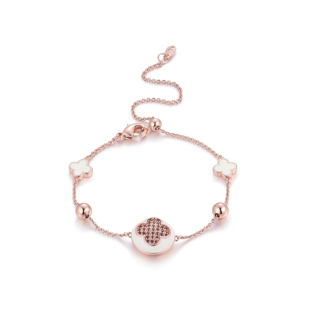 DVVVZ 铜合金手链 【HevinStudio】原创微光四叶草精致手链