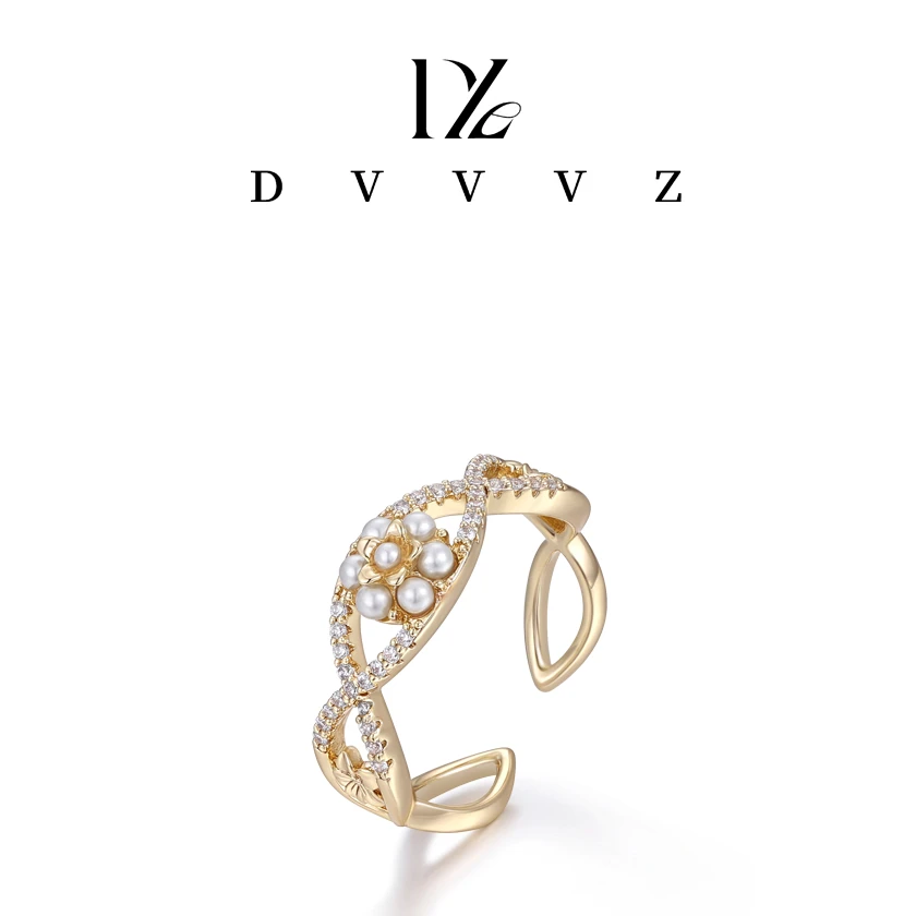 DVVVZ 铜合金戒指 【繁花系列】原创法式浪漫轻奢小众设计师戒指