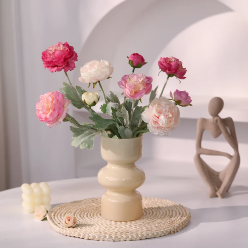 露莲仿真花2023新款高档保湿100%高级感逼真客厅装饰花假花