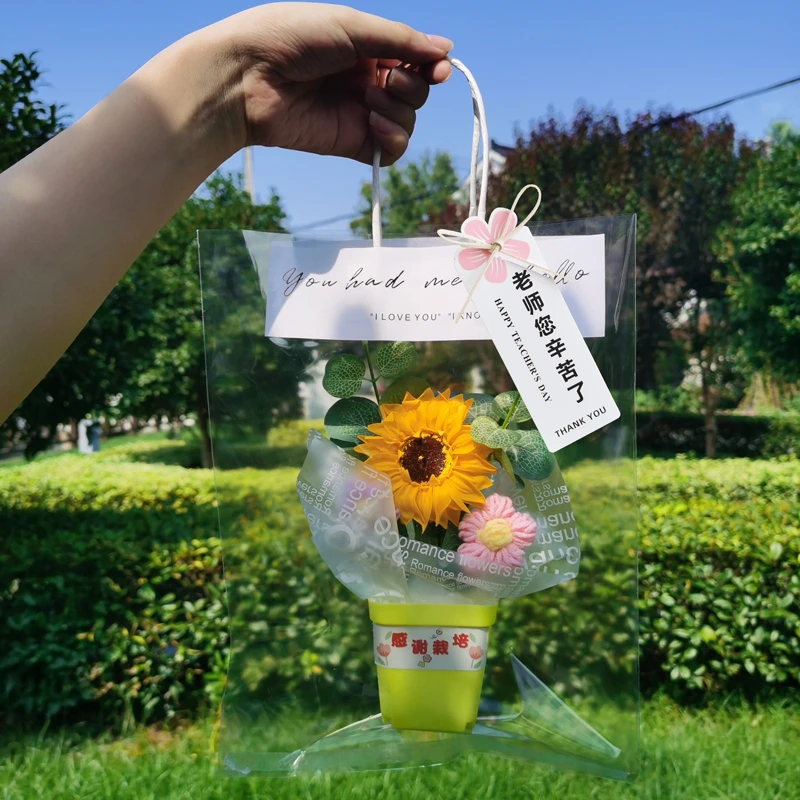 2024新款教师节礼物实用送女老师手工成品编织花束