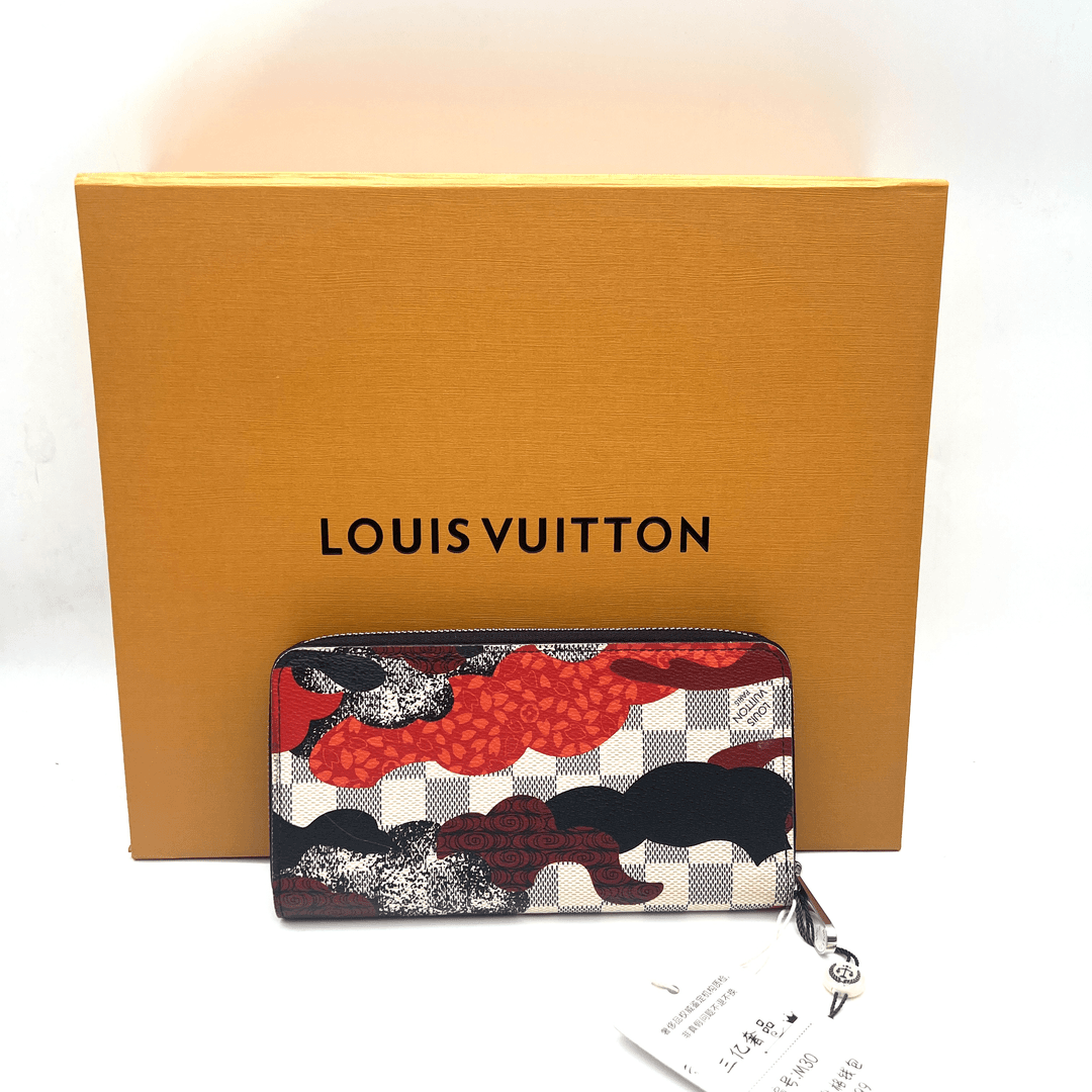 95新 LouisVuitton/路易威登 白棋盘格限定钱包/M30/赠钥匙扣
