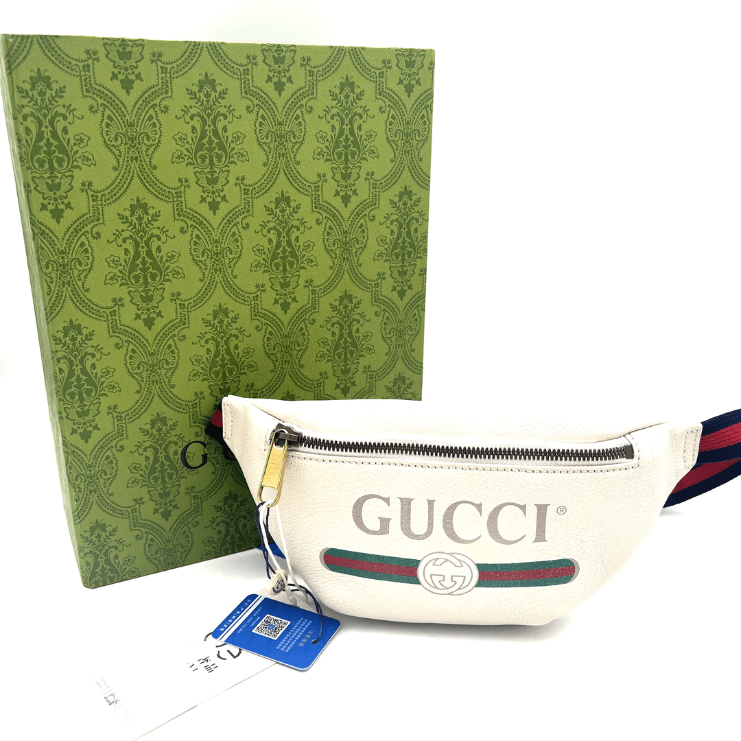 95新 GUCCI/古驰 古驰白色胸包/L287/赠钥匙扣