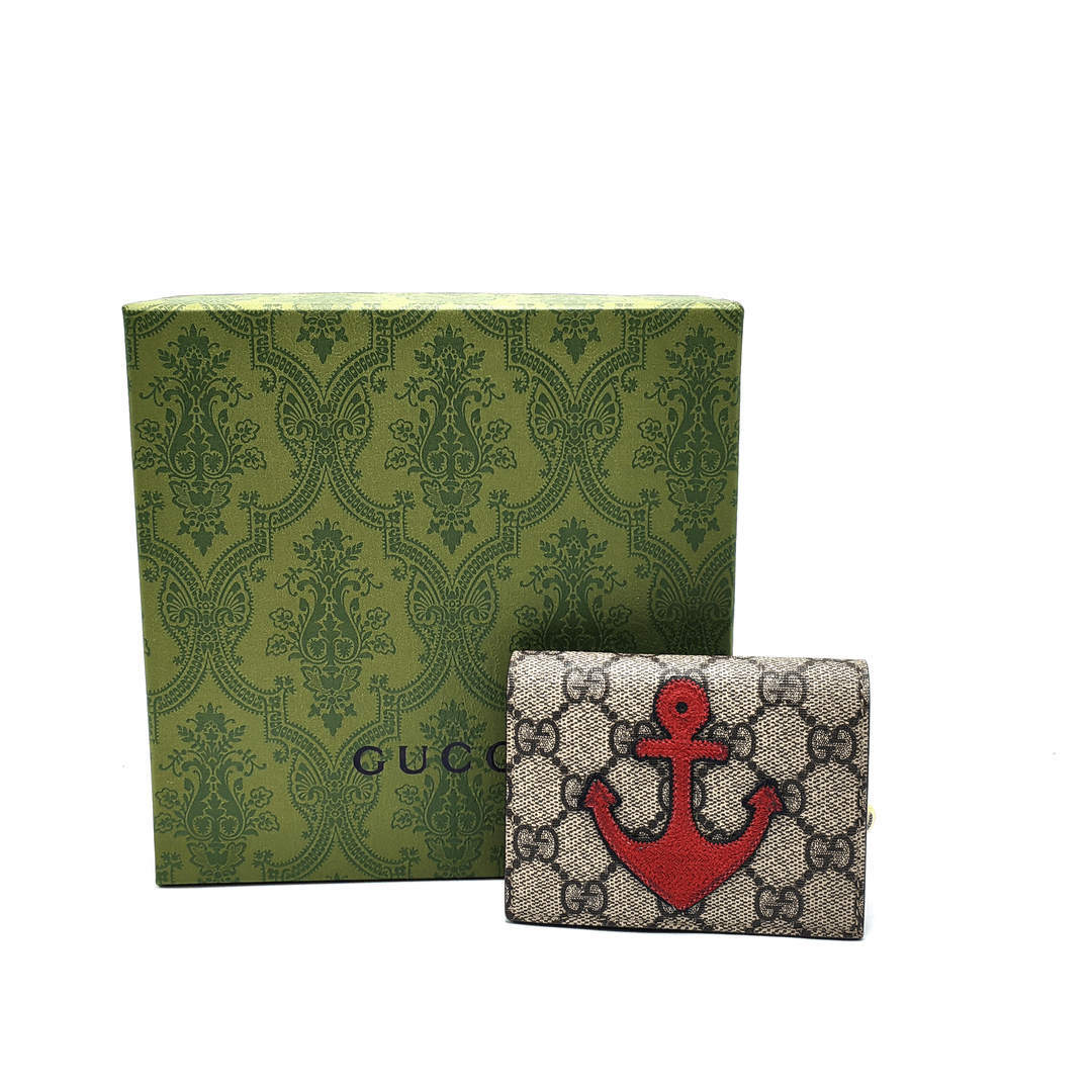 95新 GUCCI/古驰 船锚钱夹/M198/赠送钥匙扣