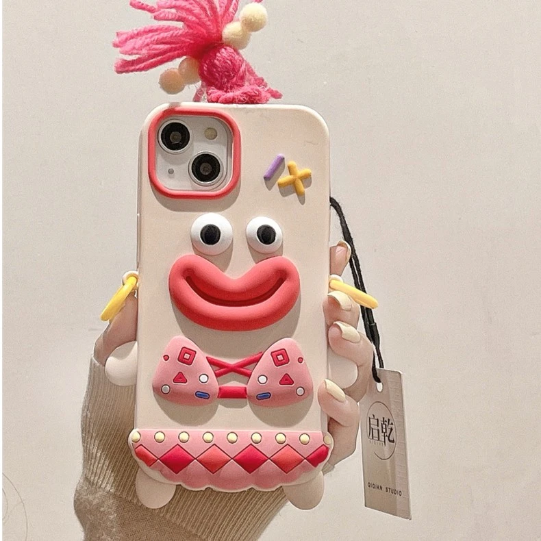 恶搞比基尼腊肠嘴怪兽iPhone15手机壳液态硅胶苹果14Promax/13/12