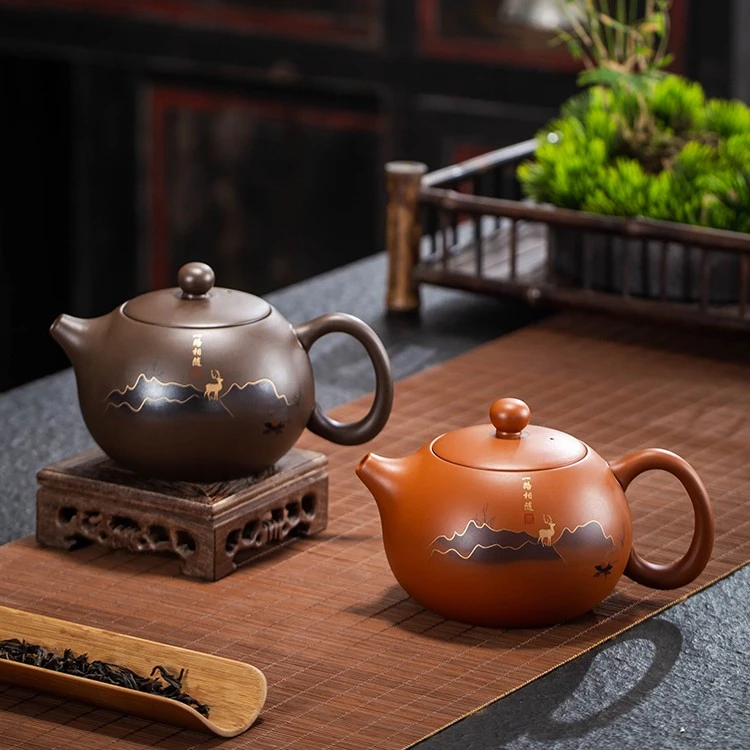 紫砂大容量凤鸣西施手工家用茶壶一路相随中式茶道泡茶壶430CC